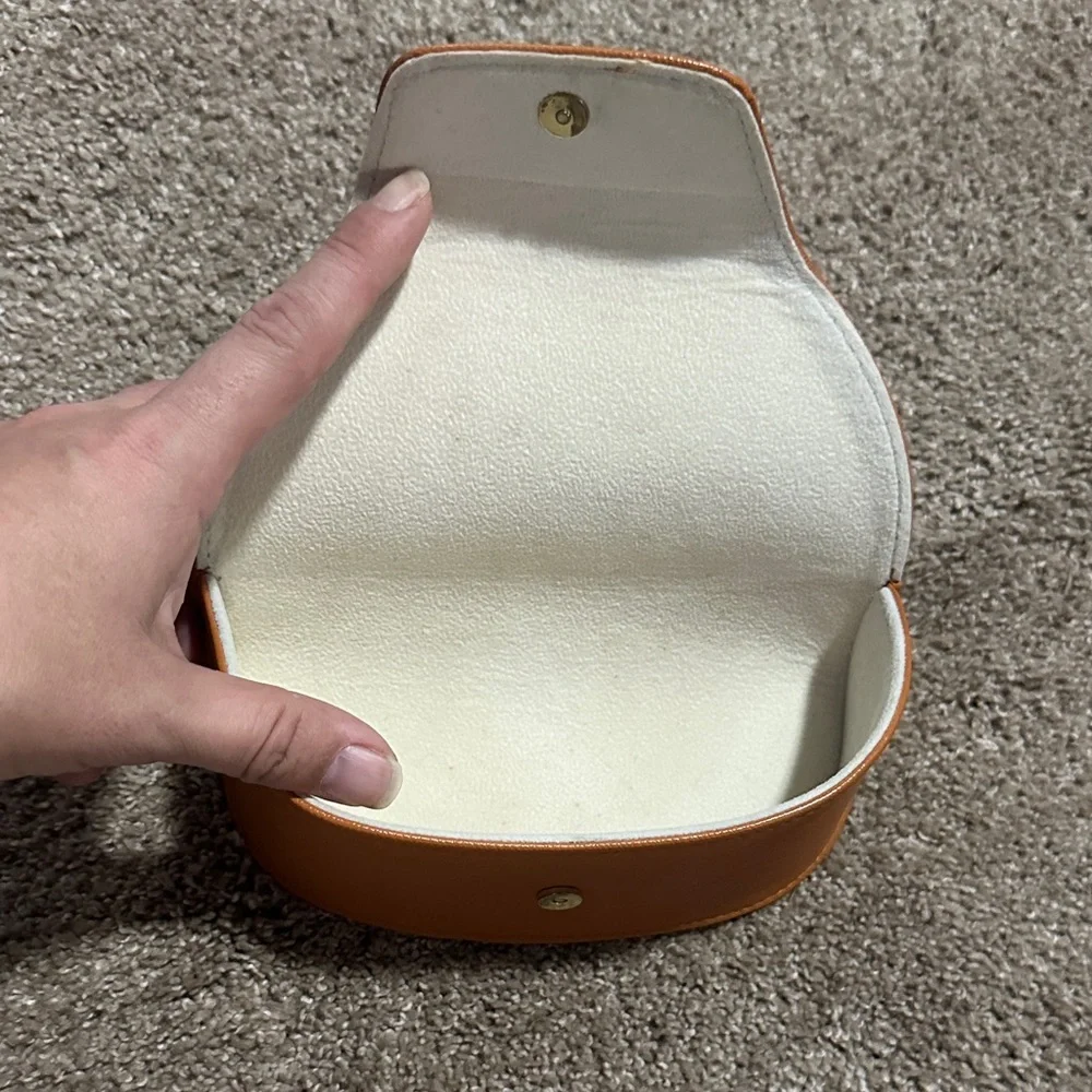 Tory Burch Brown Leather Sunglasses Case